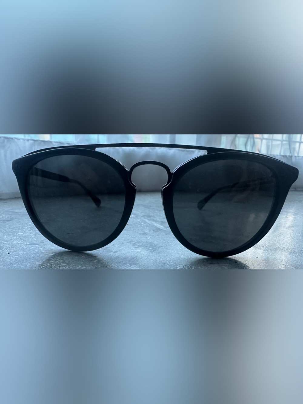Ralph Lauren Men's Black Round Sunglasses
